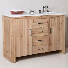 Load image into Gallery viewer, 48 in Single sink vanity-solid fir-natural - 6001R-48-NL-JW