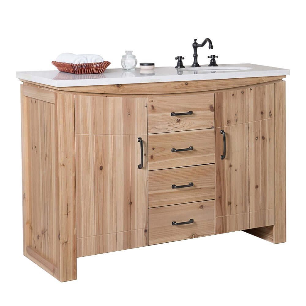 48 in Single sink vanity-solid fir-natural - 6001R-48-NL-JW