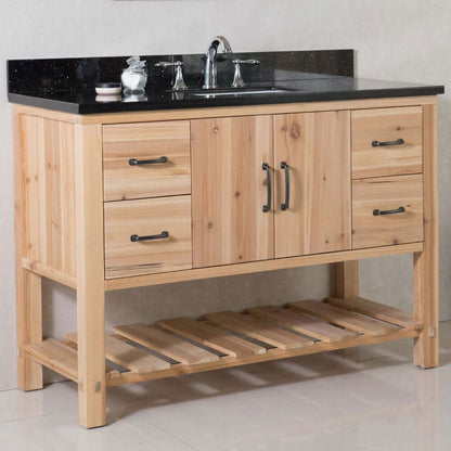 48 in Single sink vanity-solid fir-natural - 6003-48-NL-BG