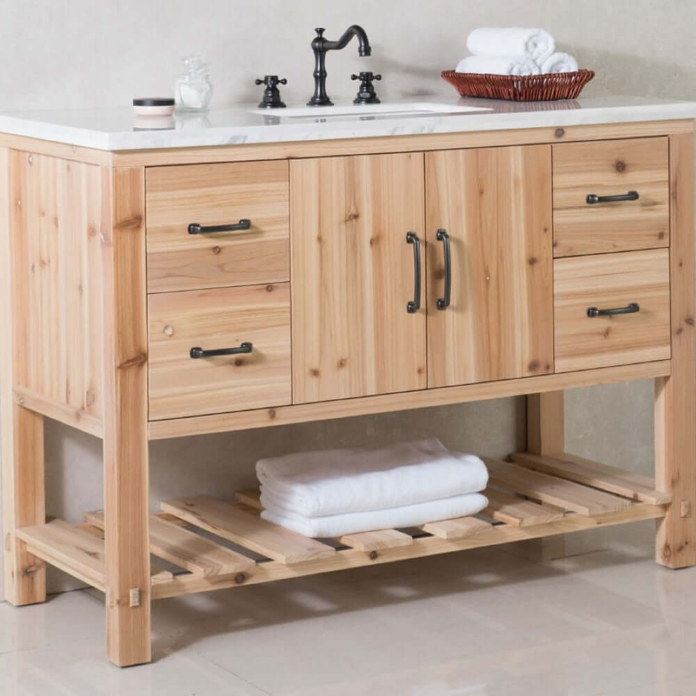 48 in Single sink vanity-solid fir-natural - 6003-48-NL-JW