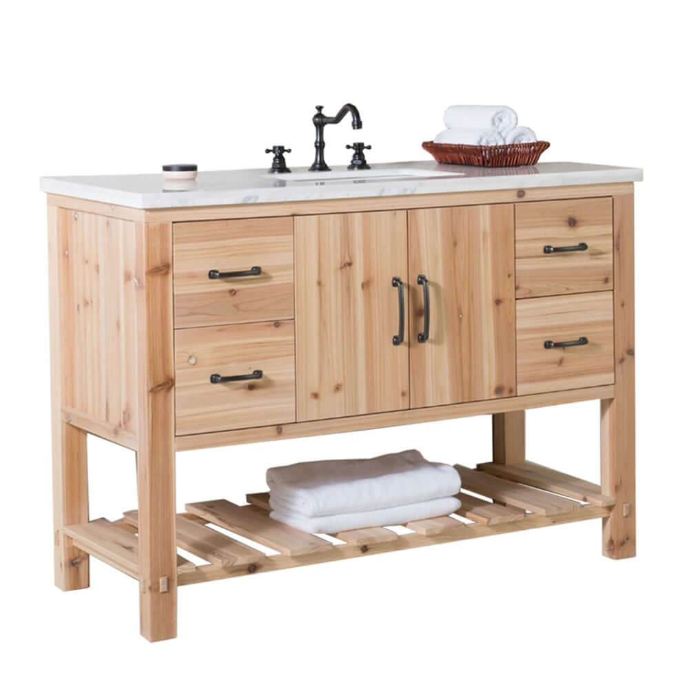 48 in Single sink vanity-solid fir-natural - 6003-48-NL-JW