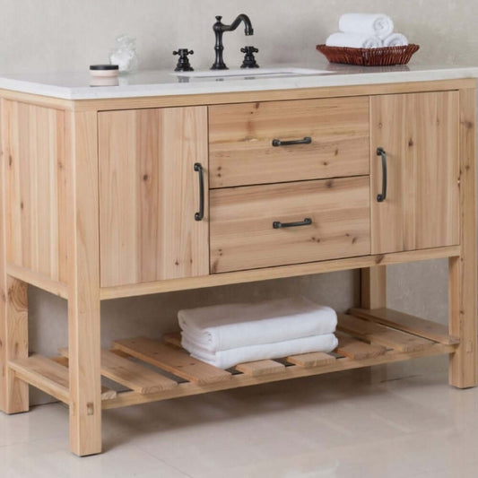 48 in Single sink vanity-solid fir-natural - 6004-48-NL-JW