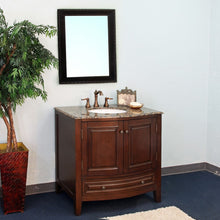 Load image into Gallery viewer, 36 in Single sink vanity-wood-dark walnut - 602205