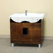 Load image into Gallery viewer, 39.8 in Single sink vanity-wood-walnut - 203139