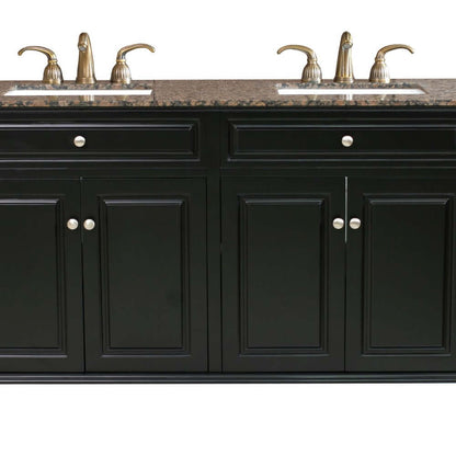 62 in Double sink vanity-wood-ebony - 603215-62B-BB