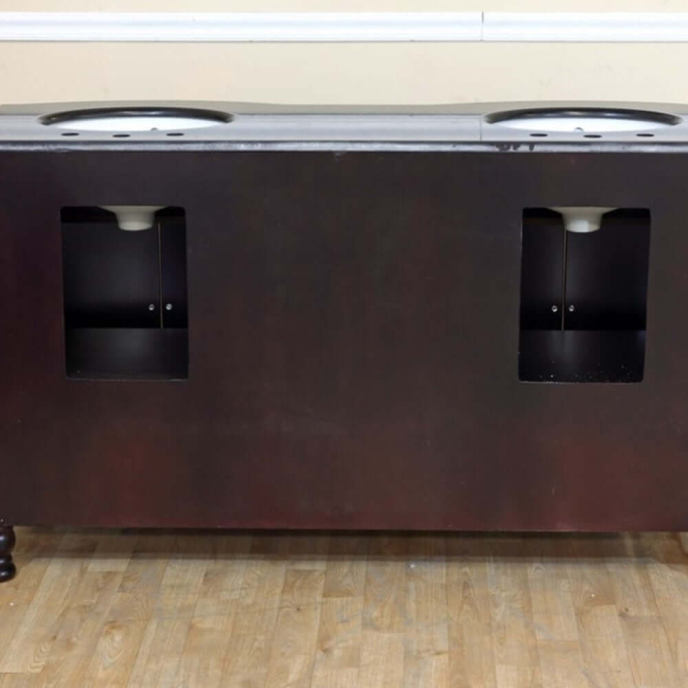 62 in Double sink vanity-dark mahogany-black galaxy - 603316-DM-BG