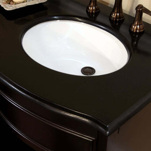62 in Double sink vanity-dark mahogany-black galaxy - 603316-DM-BG