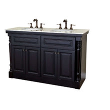 Load image into Gallery viewer, 55 in Double sink vanity-dark mahogany - 605522A