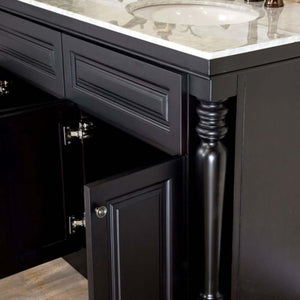 55 in Double sink vanity-dark mahogany - 605522A