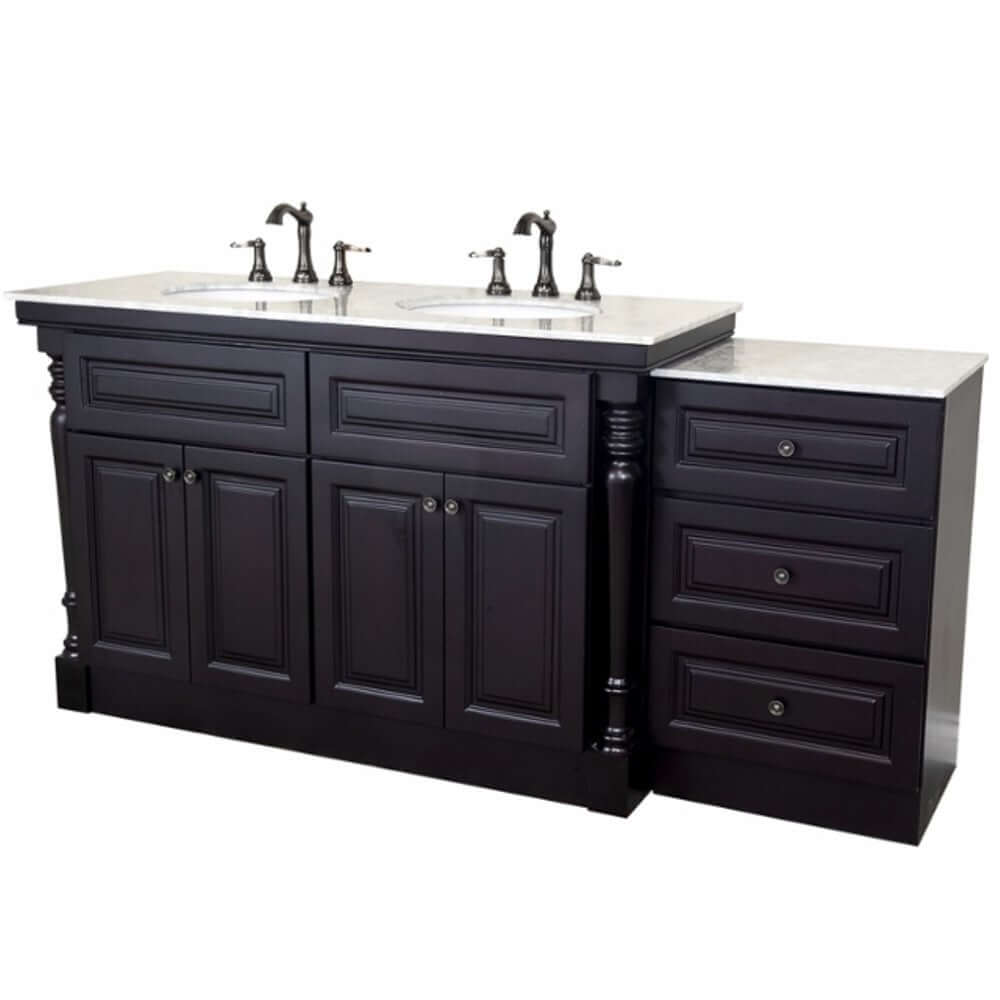 74 in Double sink vanity-dark mahogany - 605522B