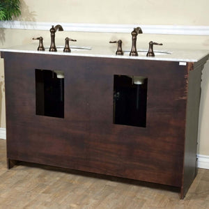 74 in Double sink vanity-dark mahogany - 605522B