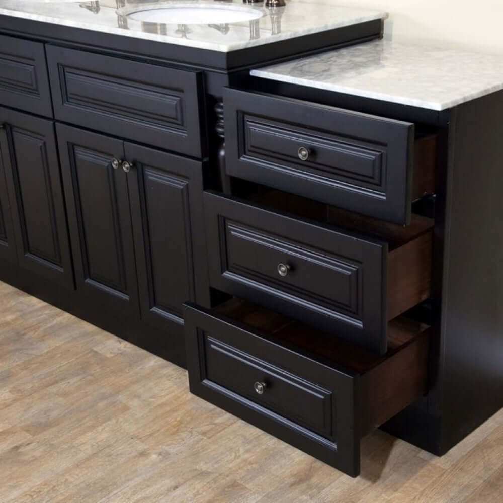 74 in Double sink vanity-dark mahogany - 605522B