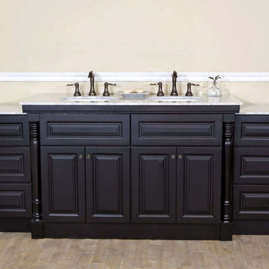 93 in Double sink vanity-dark mahogany - 605522C