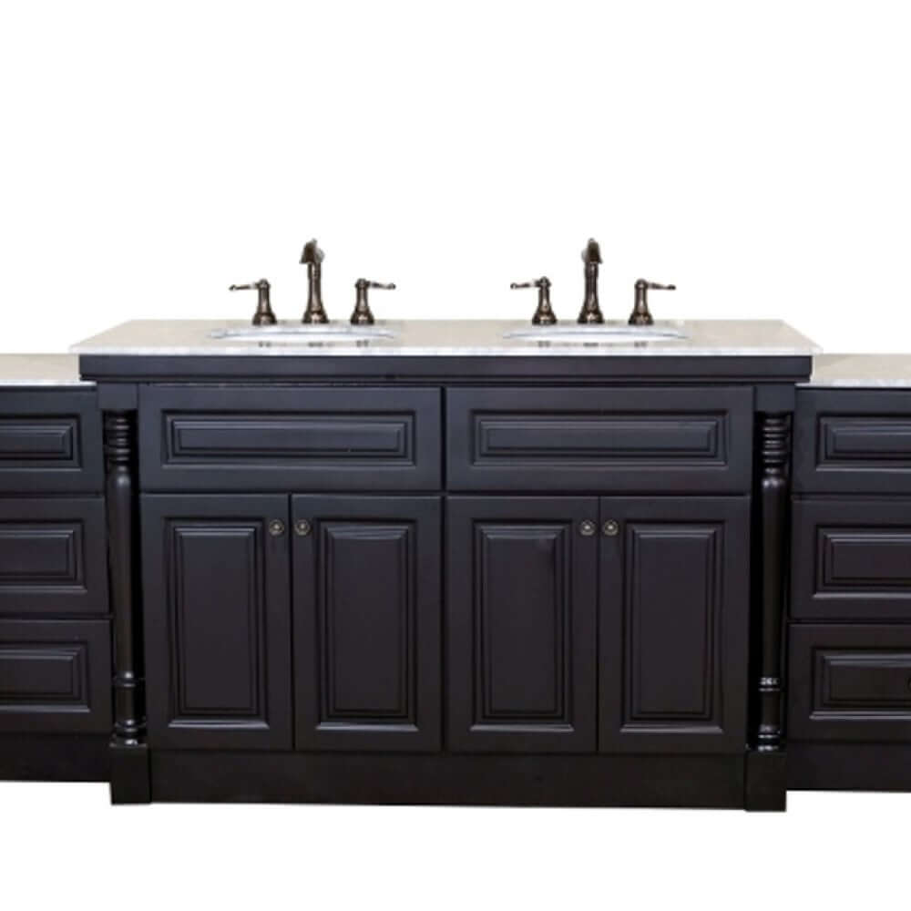 93 in Double sink vanity-dark mahogany - 605522C