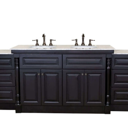 93 in Double sink vanity-dark mahogany - 605522C