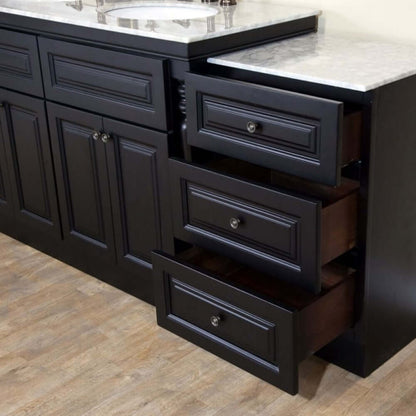 93 in Double sink vanity-dark mahogany - 605522C