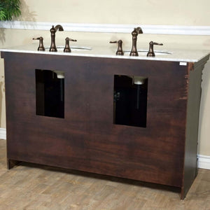 93 in Double sink vanity-dark mahogany - 605522C
