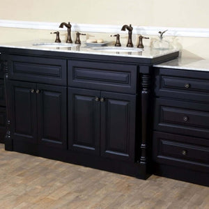 93 in Double sink vanity-dark mahogany - 605522C