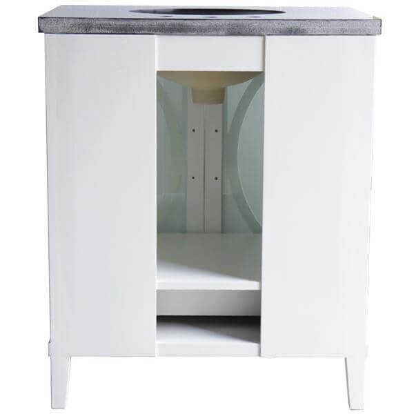 30 in Single sink vanity-manufactured wood-white - 9009-30-WH-BG