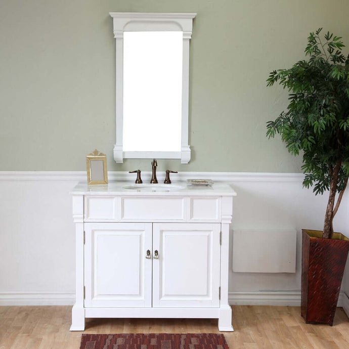 42 in Single sink vanity-wood-white - 205042-WH