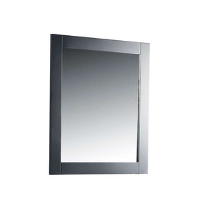 28 in. Solid wood frame mirror- Dark Gray - 7700-28-M-DG