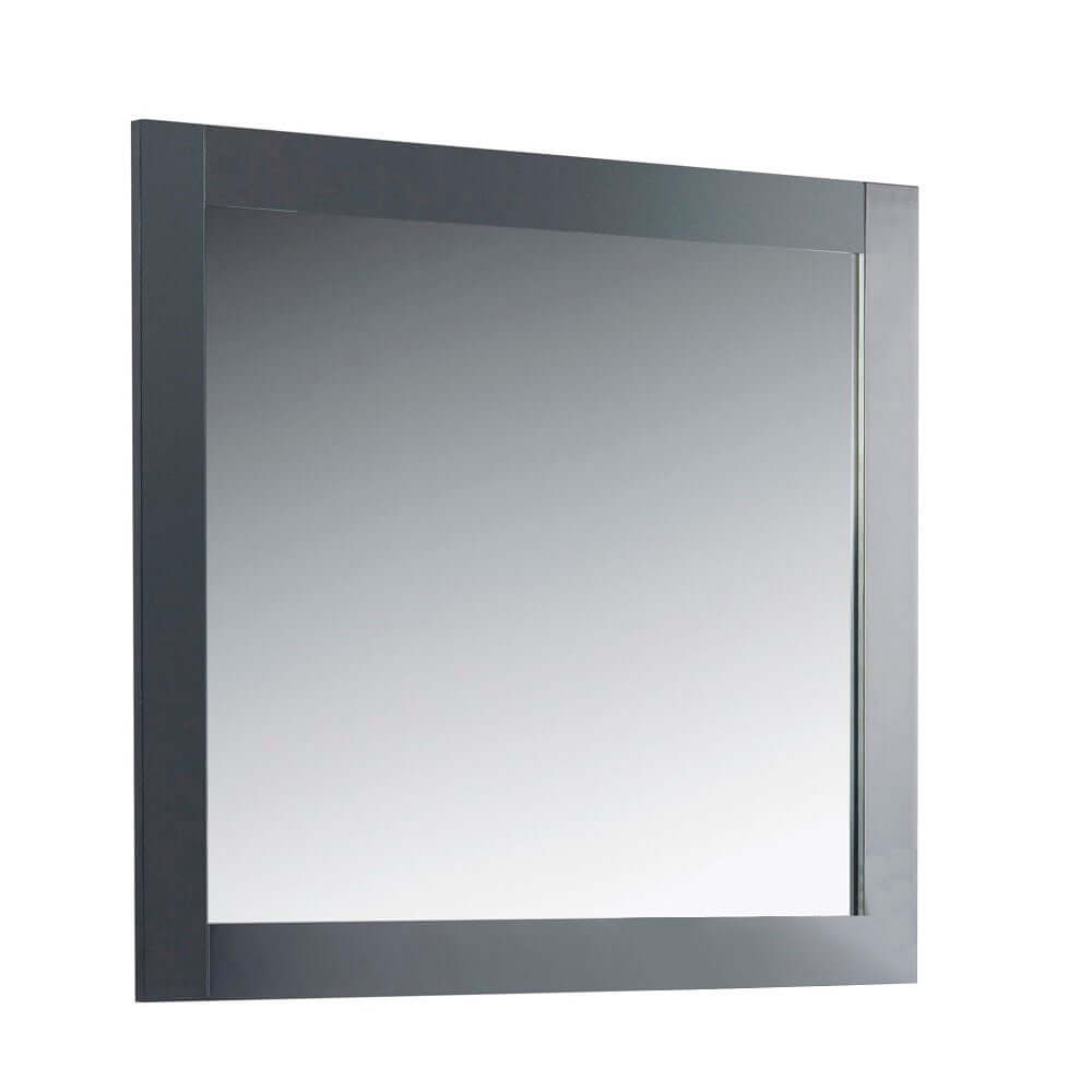 34 in. Solid wood frame mirror- Dark Gray - 7700-34-M-DG