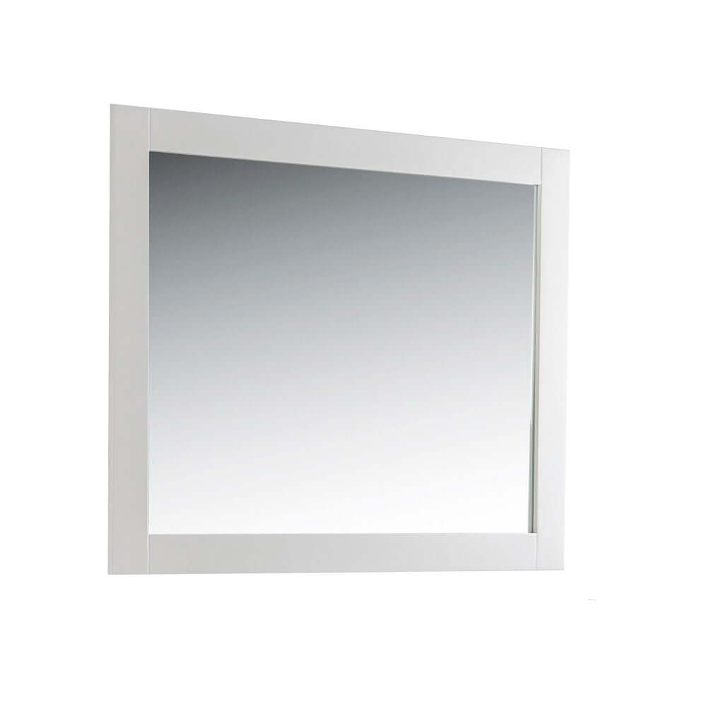 40 in. Solid wood frame mirror- White - 7700-40-M-WH