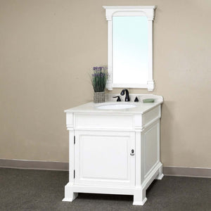 30 in Single sink vanity-wood-white - 205030-WH