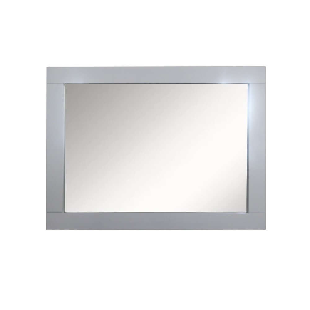 23" Wood Frame Mirror in L/Gray - 800600-23-M-LG