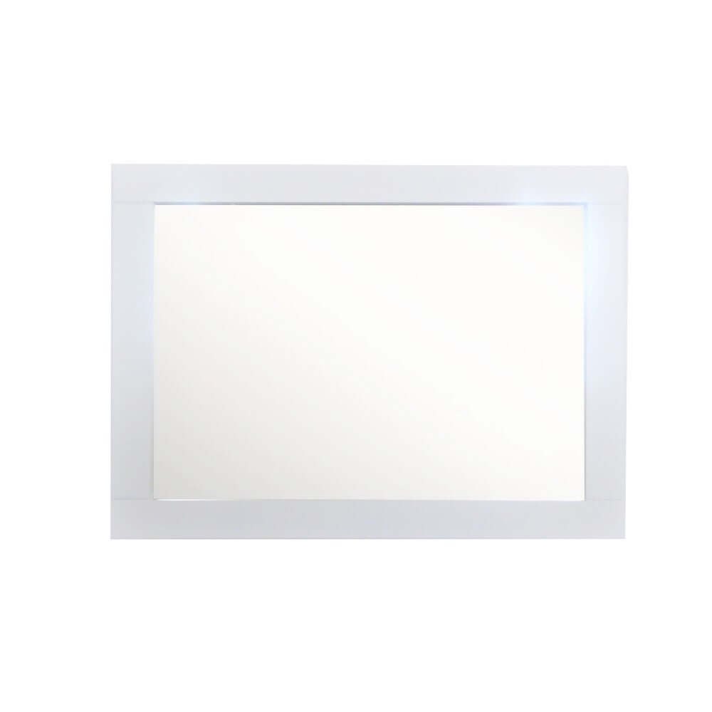 23" Wood Frame Mirror in White - 800600-23-M-WH