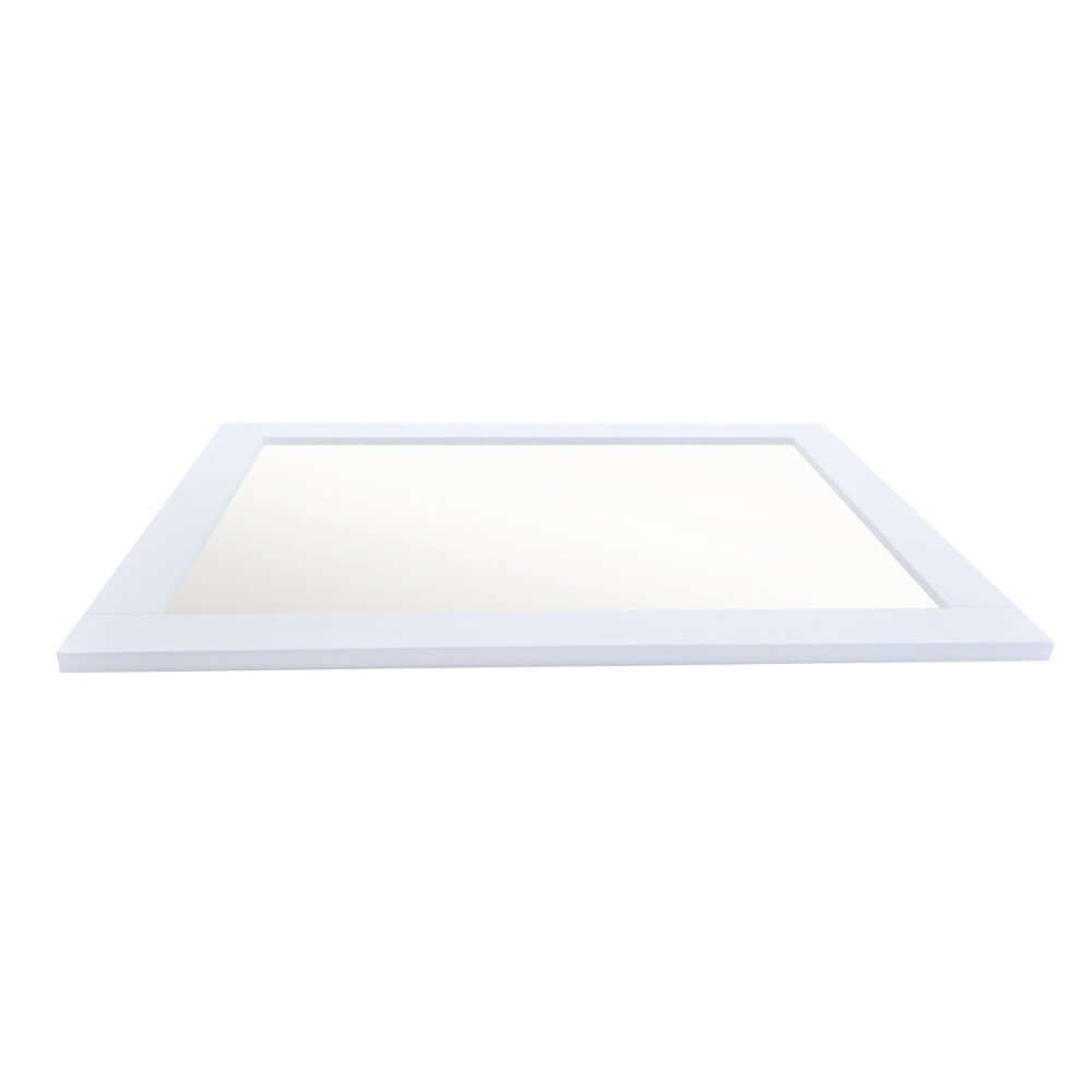 23" Wood Frame Mirror in White - 800600-23-M-WH