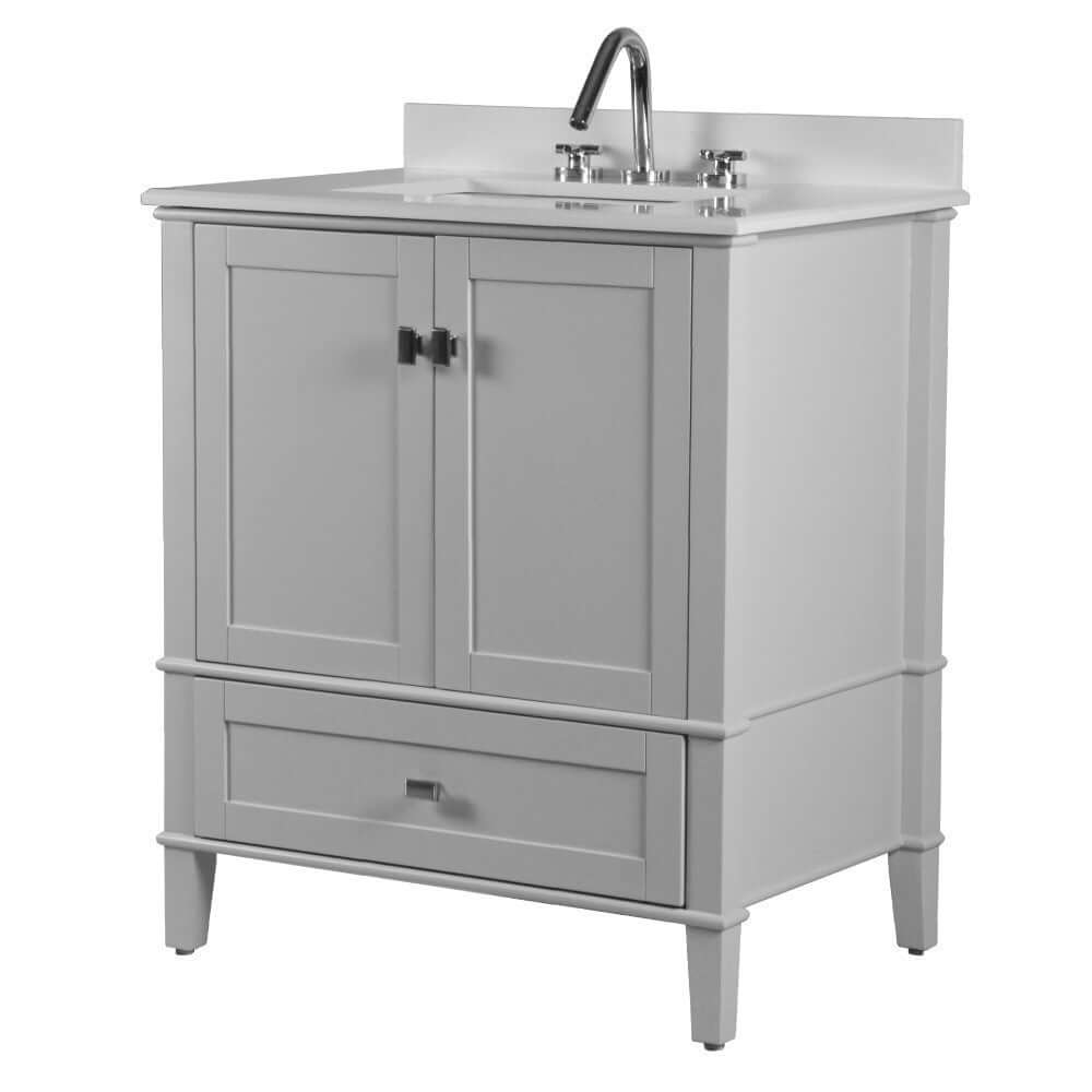 31" Single Vanity In L/Gray With Quartz Top - 800631-31-LG