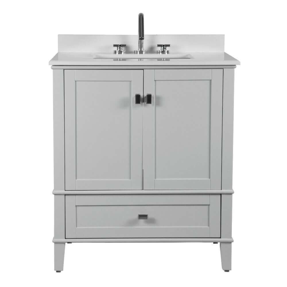 31" Single Vanity In L/Gray With Quartz Top - 800631-31-LG