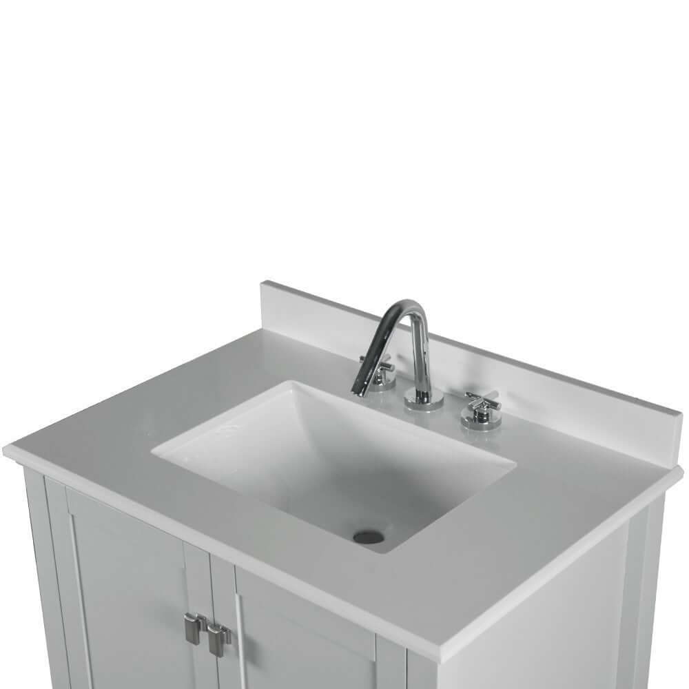 31" Single Vanity In L/Gray With Quartz Top - 800631-31-LG