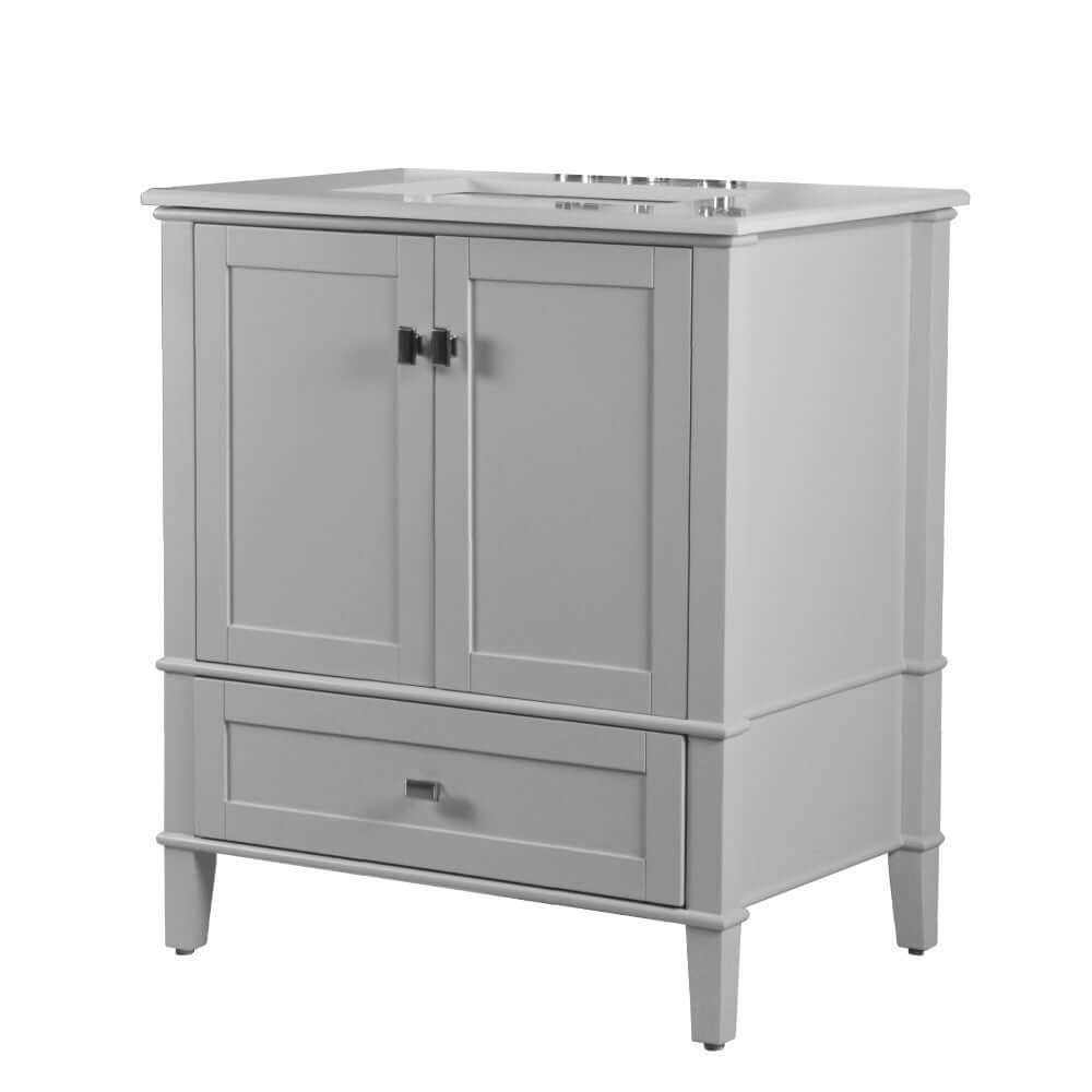 31" Single Vanity In L/Gray With Quartz Top - 800631-31-LG