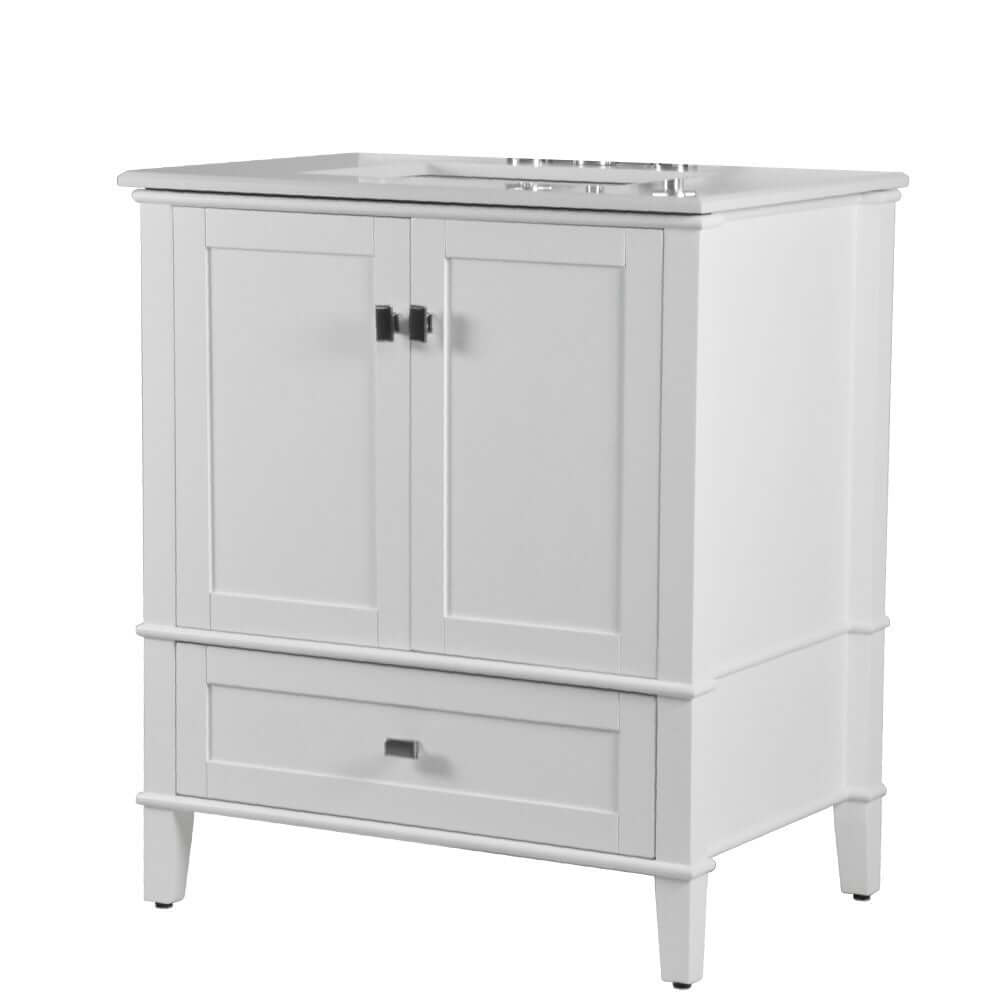 31" Single Vanity In White With Quartz Top - 800631-31-WH