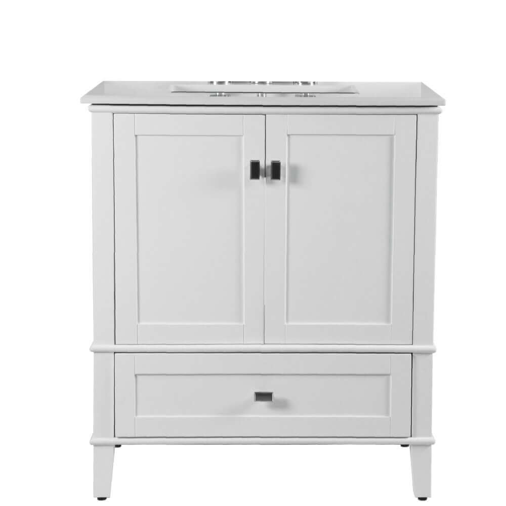 31" Single Vanity In White With Quartz Top - 800631-31-WH