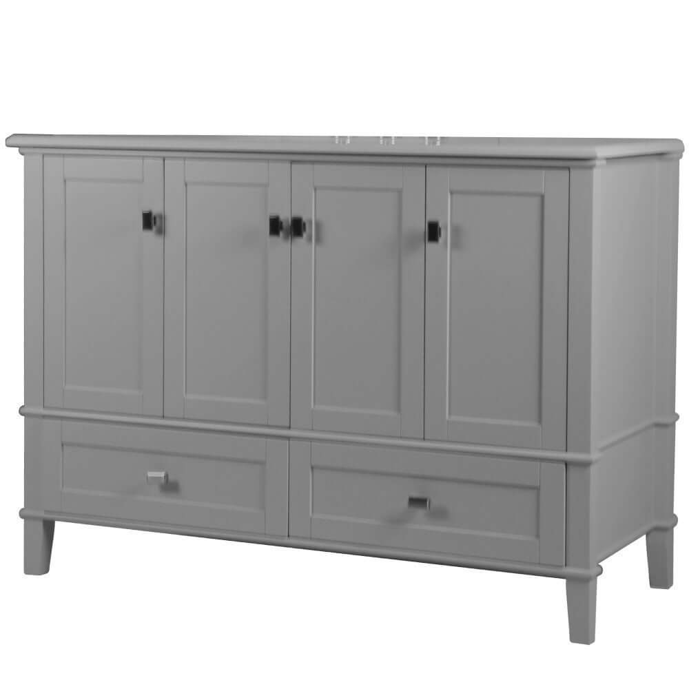 49" Single Vanity In L/Gray With Quartz Top - 800631-49S-LG