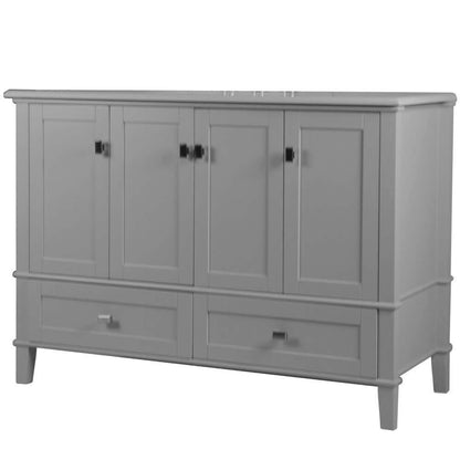 49" Single Vanity In L/Gray With Quartz Top - 800631-49S-LG