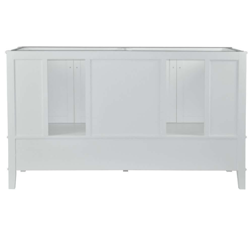 61" Double Vanity In White With Quartz Top - 800631-61D-WH