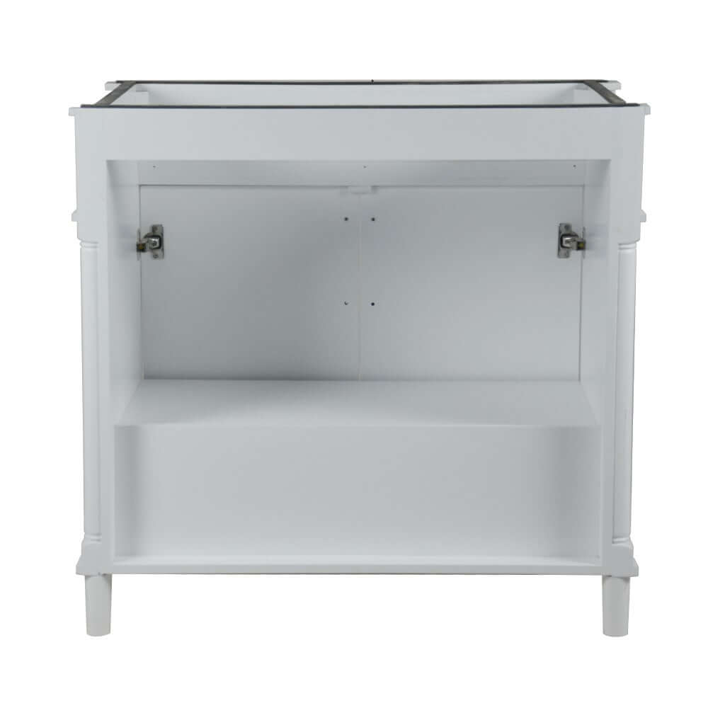 36" Single Vanity In White With White Carrra Marble Top - 800632-36BL-WH