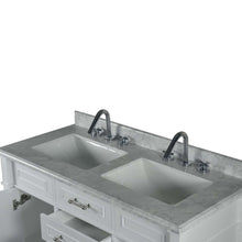 Load image into Gallery viewer, 48&quot; Double Vanity In White With White Carrra Marble Top - 800632-48DBN-WH