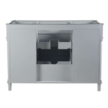 Load image into Gallery viewer, 48&quot; Single Vanity In L/Gray With White Carrra Marble Top - 800632-48SBL-LG