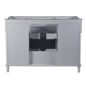 48" Single Vanity In L/Gray With White Carrra Marble Top - 800632-48SGD-LG