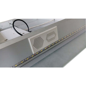 36 in. Rectangular LED Bordered Illuminated Mirror with Bluetooth Speakers - 801071-M-36