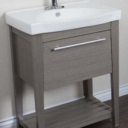 27.5 in Single sink vanity-Wood-Gray - 804353-GY