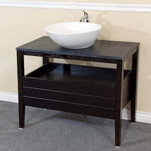 35.5 in Single sink vanity-wood-black - 804357-BL