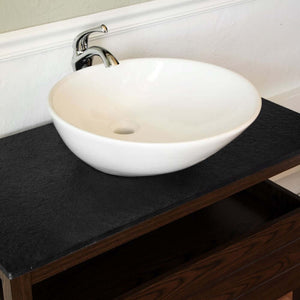 35.5 in Single sink vanity-Wood-Dark walnut - 804357