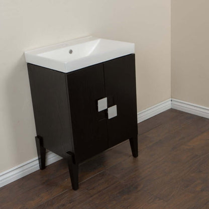 25 in Single sink vanity-Wood-Black - 804366-BL