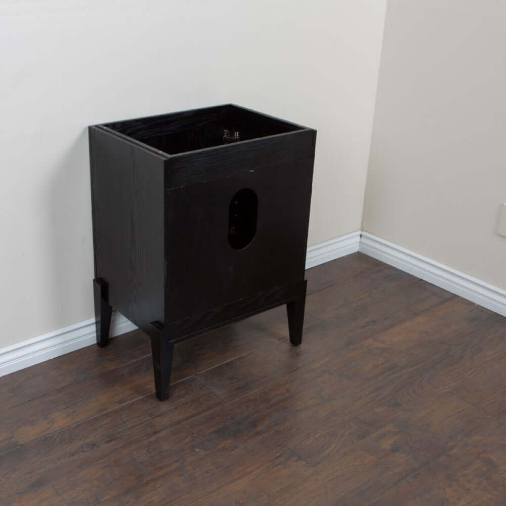 25 in Single sink vanity-Wood-Black - 804366-BL